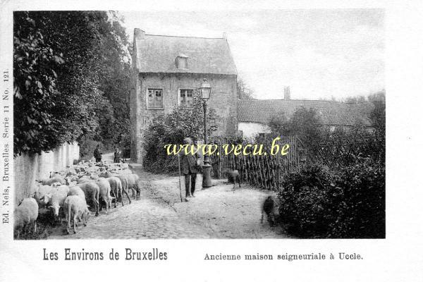 ancienne carte postale de Uccle Ancienne maison seigneuriale (rue Rouge)