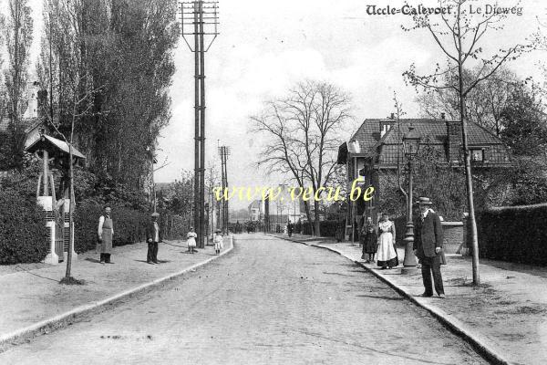 ancienne carte postale de Uccle Calevoet - Le Dieweg