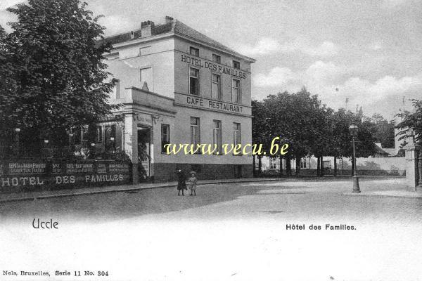 ancienne carte postale de Uccle Hôtel des Familles