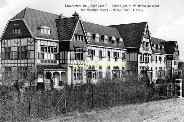 ancienne carte postale de Uccle Sanatorium du Fort Jaco - 1er Pavillon (sud)