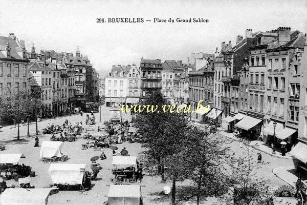 ancienne carte postale de Bruxelles Place du Grand Sablon