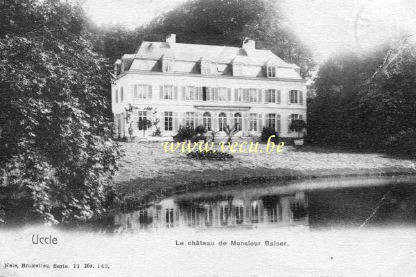 ancienne carte postale de Uccle Château de Monsieur Balser