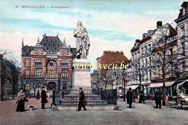 ancienne carte postale de Bruxelles Anneessens
