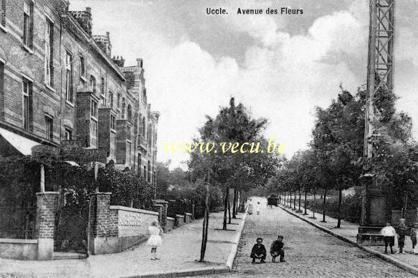ancienne carte postale de Uccle Avenue des Fleurs (actuellement avenue Floréal)