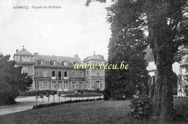 ancienne carte postale de Wisbecq Facade du château