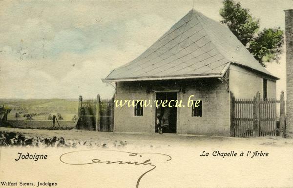 ancienne carte postale de Jodoigne La Chapelle à l'arbre