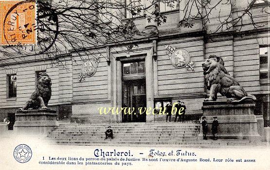ancienne carte postale de Charleroi Totor et Tutur