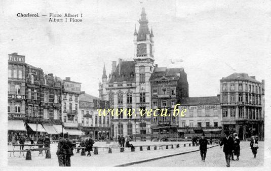 ancienne carte postale de Charleroi Place Albert Ier