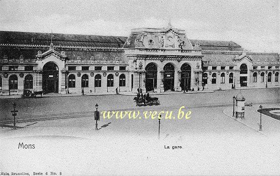 ancienne carte postale de Mons La Gare