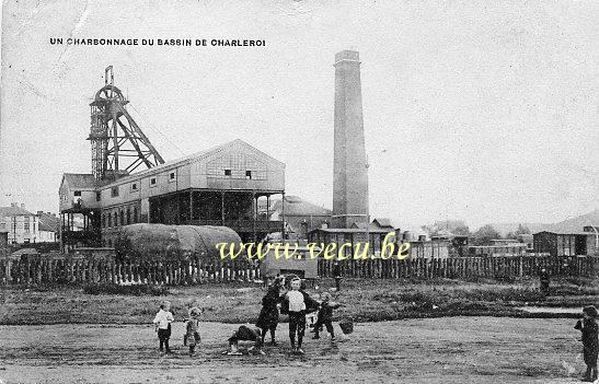 ancienne carte postale de Charleroi Un charbonnage du bassin de Charleroi (Mambourg)