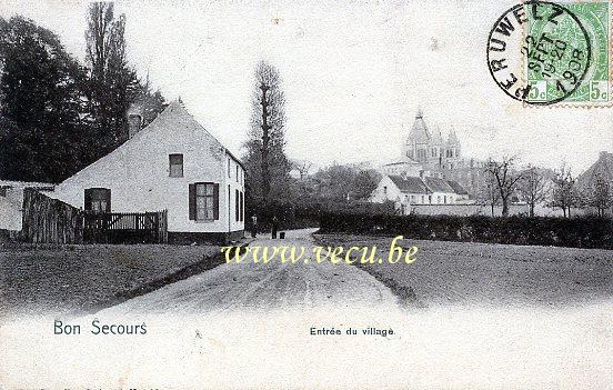 ancienne carte postale de Bonsecours Entrée du Village