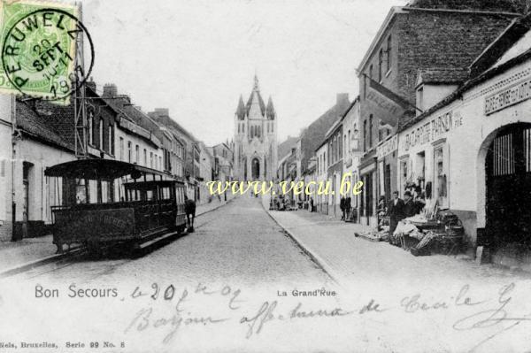 ancienne carte postale de Bonsecours La Grand'Rue