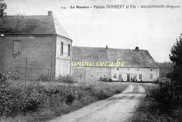ancienne carte postale de Macquenoise La Masure  - Maison Hombert et Fils