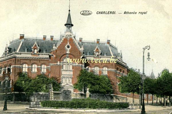 ancienne carte postale de Charleroi Athénée Royal