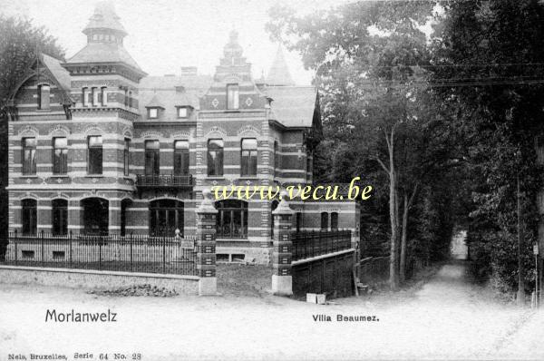 ancienne carte postale de Morlanwelz Villa Beaumez