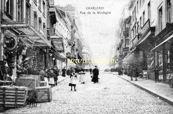 ancienne carte postale de Charleroi Rue de la montagne