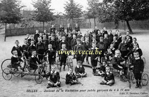 ancienne carte postale de Celles-en-Hainaut Juvénat de la visitation pour petits garcons de 4 à 11ans.
