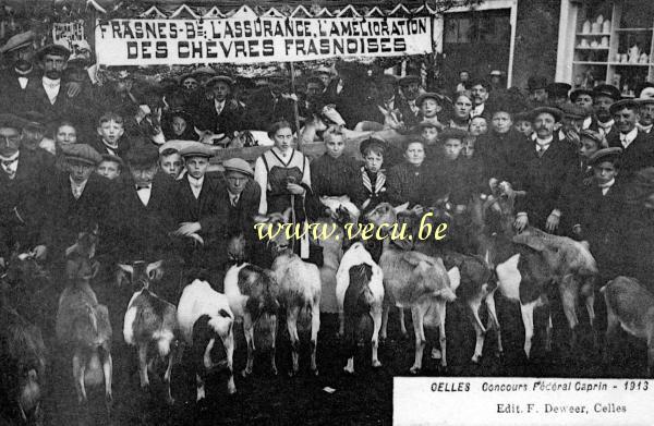 ancienne carte postale de Celles-en-Hainaut Concours fédéral Caprin