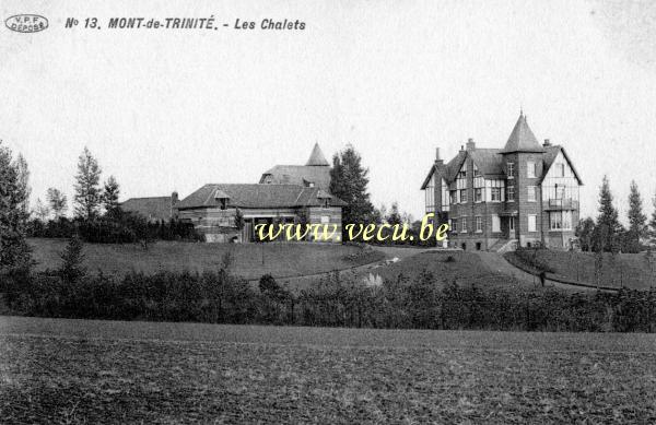 ancienne carte postale de Mont-Saint-Aubert Mont de Trinité - Les châlets