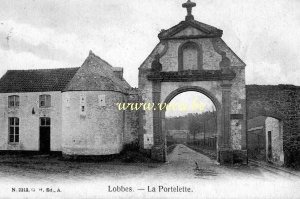 ancienne carte postale de Lobbes La Portelette