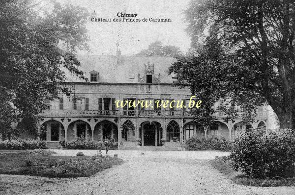 ancienne carte postale de Chimay Château des Princes de Caraman