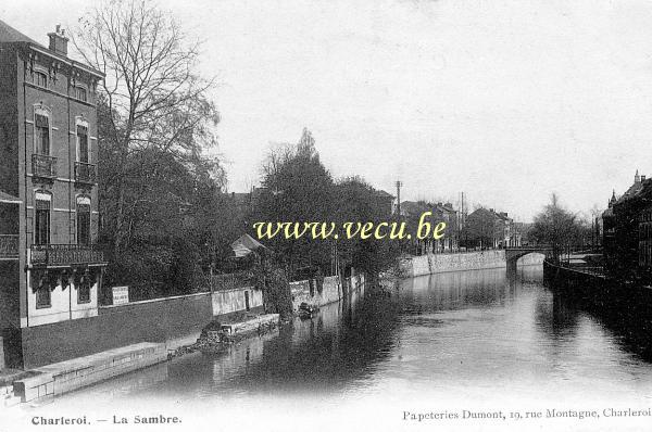 ancienne carte postale de Charleroi La Sambre