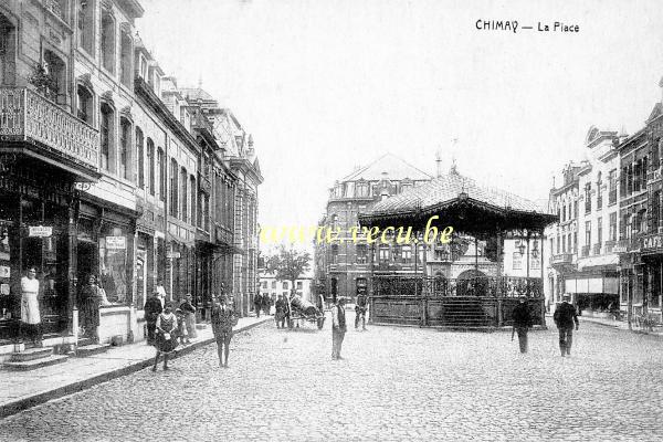 ancienne carte postale de Chimay La Place