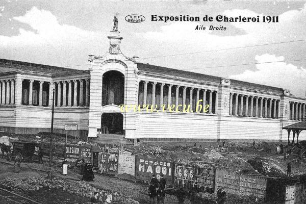 ancienne carte postale de Charleroi Exposition d Charleroi 1911 - Aile droite