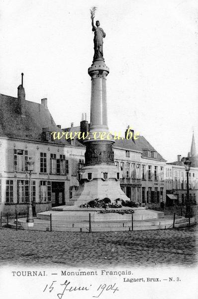 postkaart van Doornik Monument Français