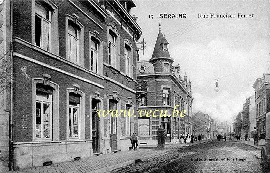 ancienne carte postale de Seraing Rue Francisco Ferrer
