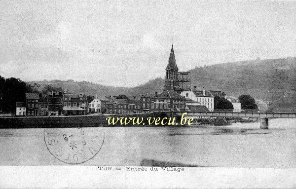 ancienne carte postale de Tilff Entrée du Village