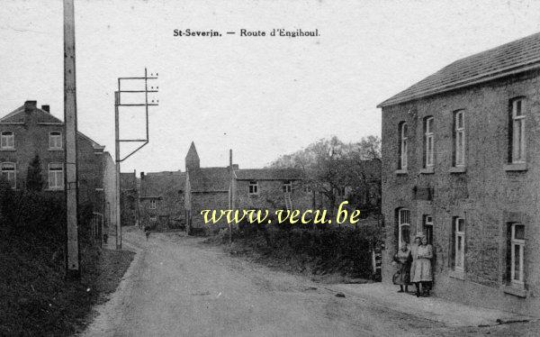 ancienne carte postale de St Severin Route d'Engihoul
