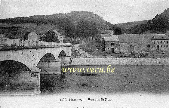 ancienne carte postale de Hamoir Vue sur le Pont