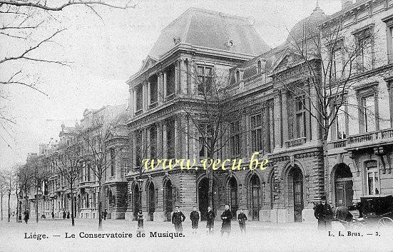 ancienne carte postale de Liège Le Conservatoire de Musique
