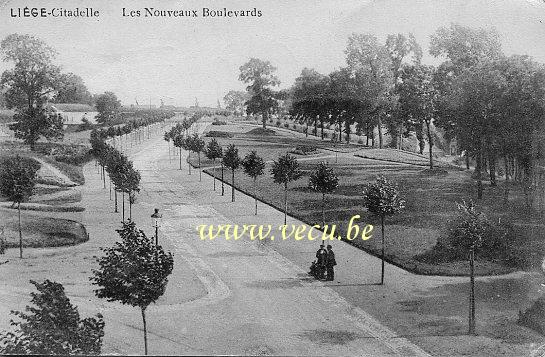 ancienne carte postale de Liège Citadelle - Les Nouveaux Boulevards