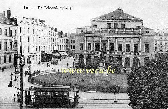 ancienne carte postale de Liège Place du Théatre