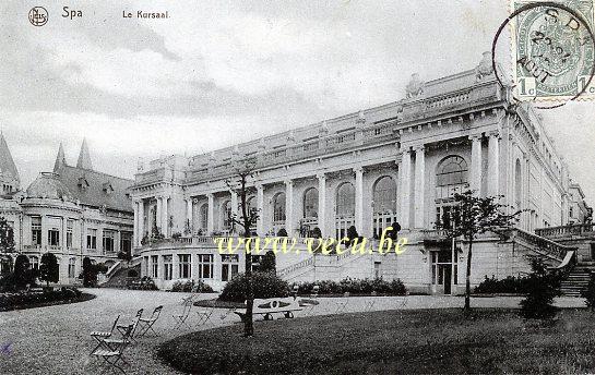 ancienne carte postale de Spa Le Kursaal