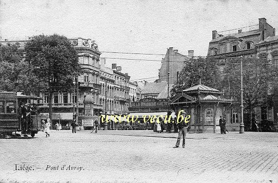 ancienne carte postale de Liège Pont d'Avroy