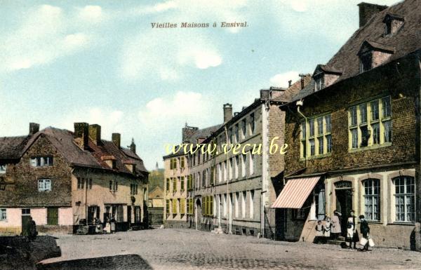 ancienne carte postale de Ensival Vieilles maisons à Ensival