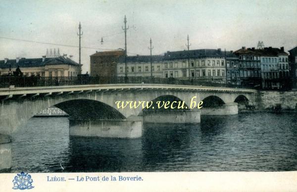 ancienne carte postale de Liège Le  Pont de la Boverie