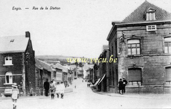 postkaart van Engis Rue de la Station