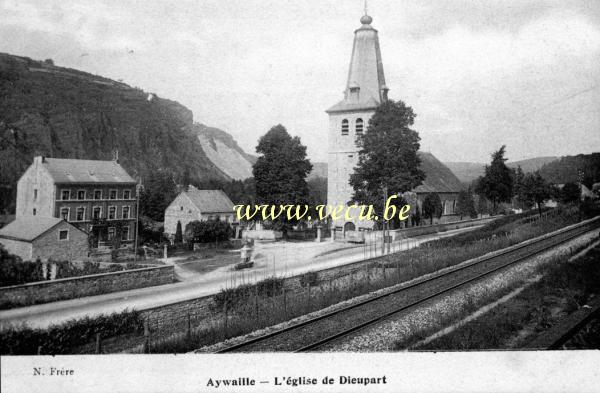 ancienne carte postale de Aywaille L'église de Dieupart