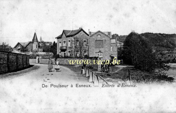 ancienne carte postale de Esneux De Poulseur à Esneux. Entrée d'Esneux