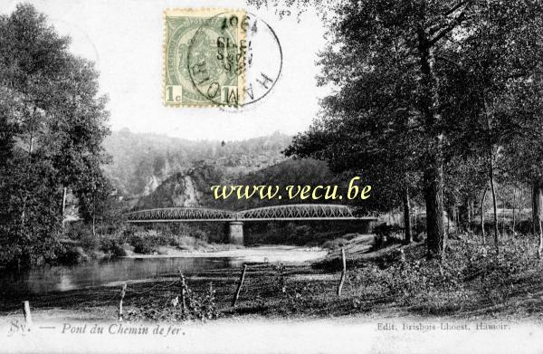 ancienne carte postale de Sy Pont du chemin de fer