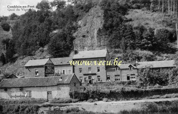 ancienne carte postale de Comblain-au-Pont Quai du vignoble