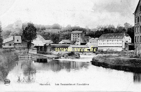 ancienne carte postale de Stavelot Les Tanneries et L'Amblève