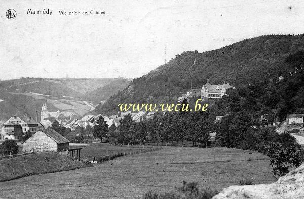 ancienne carte postale de Malmedy Vue prise de Chôdes