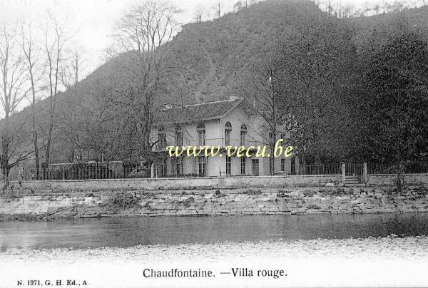 ancienne carte postale de Chaudfontaine Villa rouge
