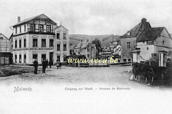 ancienne carte postale de Malmedy Avenue de Malmedy