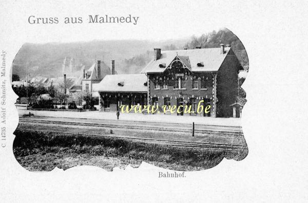 postkaart van Malmedy Het station